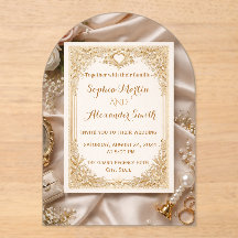 Luxury Gold Ornate Wedding Invitation