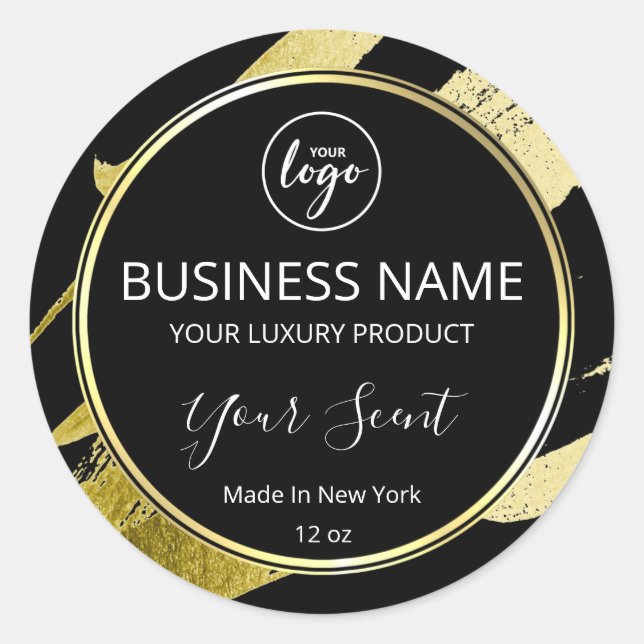 Luxury Gold Paint Black Body Butter Labels (Front)