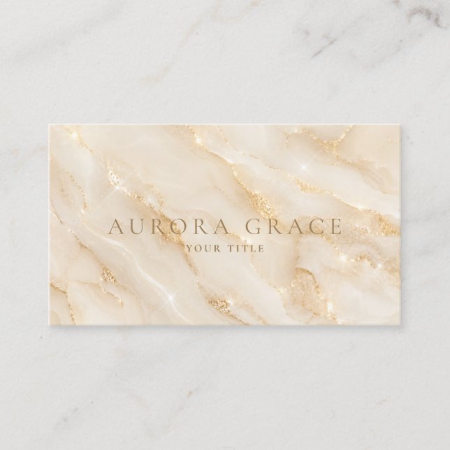 Luxury Gold Pearl Opal  Business Card (Front)