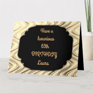 Luxury Gold Personalised 65th Birthday Card