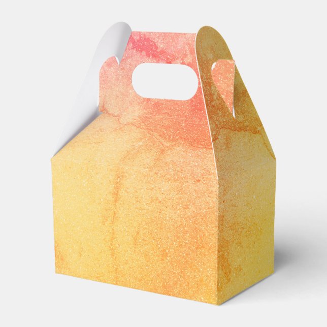 Luxury Gold & Pink Favour Box (Front Side)