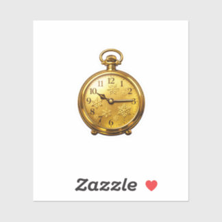Luxury Gold Pocket Watch Engraved Snowflakes Stick