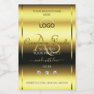 Luxury Gold Product Labels Jewels Monogram Logo