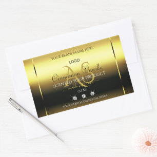 Luxury Gold Product Labels Jewels Monogram Logo