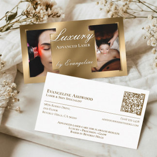 Luxury Gold Professional Laser Specialist Photos Business Card