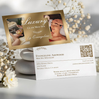 Luxury Gold Professional Med Spa Specialist Photos Business Card