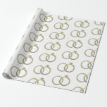 Luxury Gold Rings Wedding Wrapping Paper<br><div class="desc">Pretty and Romantic Gold Faux Rings Pattern</div>