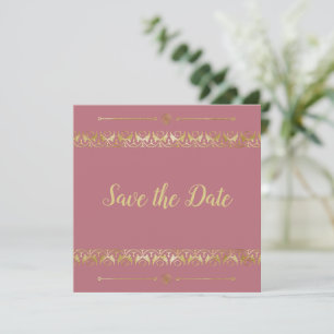 Luxury Gold Save the Date Invitation