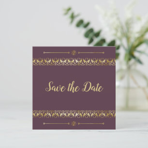 Luxury Gold Save the Date Invitation