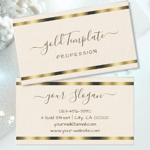 Luxury Gold Signature Handlettering Font Chic  Business Card