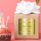 Luxury Gold Soft Glitter Initials Product Labels