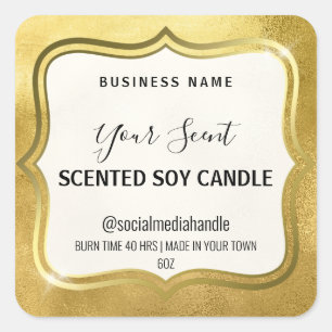 Luxury Gold Soy Candle Labels