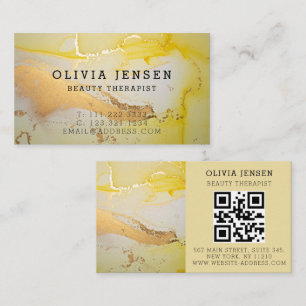 Luxury Gold Sparkling Glitter Glamorous Marble Business Card