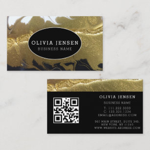 Luxury Gold Sparkling Glitter Glamourous Marble  Business Card