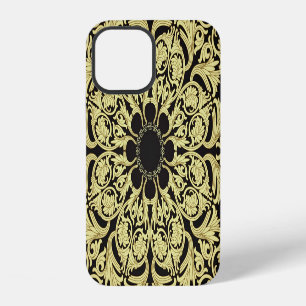 Luxury Gold Swirls Floral Background iPhone 12 Case