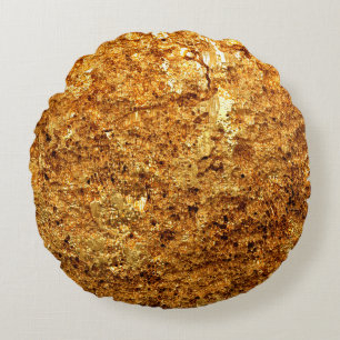 Luxury gold texture. round cushion