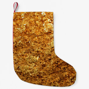 Luxury gold texture. small christmas stocking