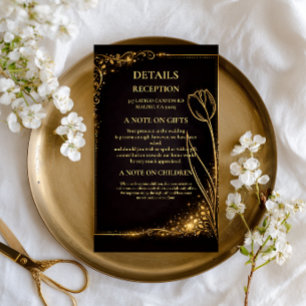 Luxury Gold Tulip Sparkle Enclosure Card