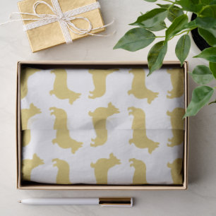 Luxury Gold Vintage Elegant Pembroke Welsh Corgi Tissue Paper