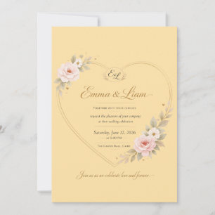 Luxury Gold Wave Wedding Invitation   Elegant Mode