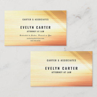 Luxury Gold Woodgrain Attorney Law Firm-type3 Business Card