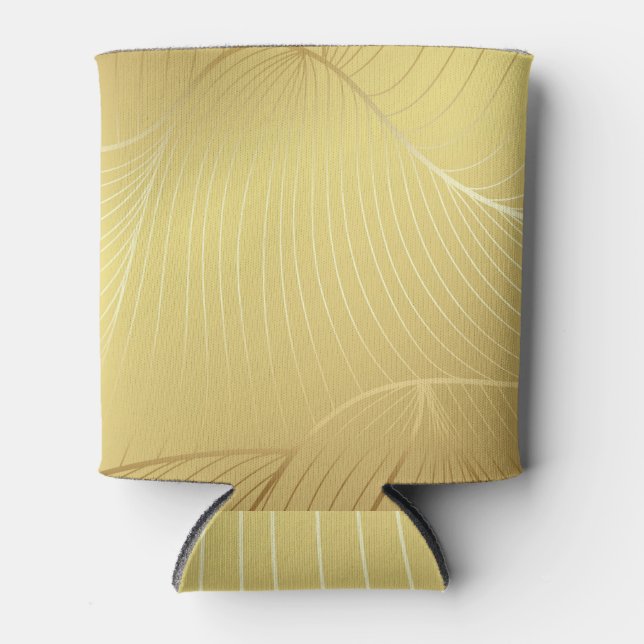 Luxury Golden: Art Deco Wallpaper Can Cooler (Front)