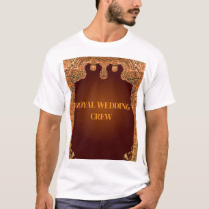 Luxury Golden Border Wedding Theme Shirt