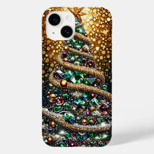 Luxury Golden Christmas Tree Premium Festive Case-Mate iPhone 14 Case