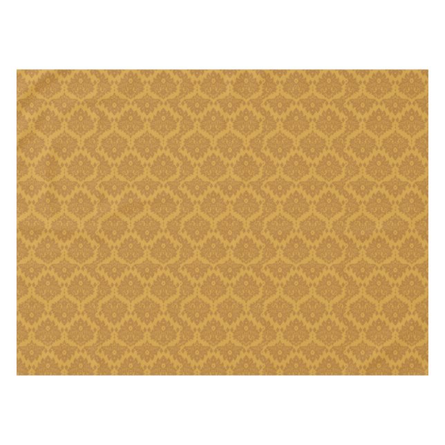 Luxury Golden Damask Tablecloth (Front (Horizontal))