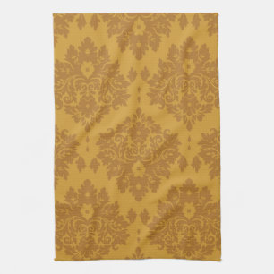 Luxury Golden Damask Tea Towel