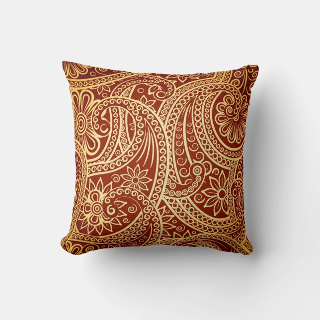 Luxury Golden Decorative Cushion (Front)