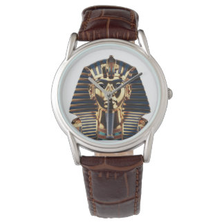 Luxury Golden Egyptian Mask Artwork Watch