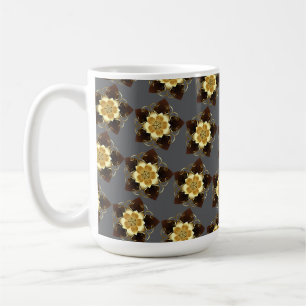Luxury Golden Floral Mandala Ornamental Design Coffee Mug