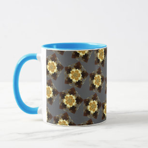 Luxury Golden Floral Mandala Ornamental Design Mug