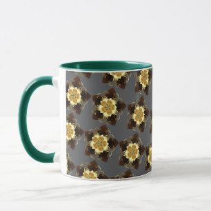 Luxury Golden Floral Mandala Ornamental Design Mug