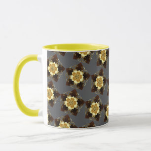 Luxury Golden Floral Mandala Ornamental Design Mug