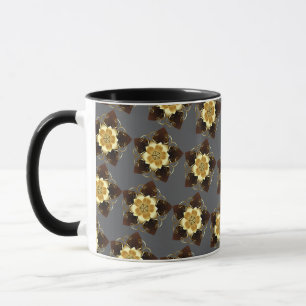 Luxury Golden Floral Mandala Ornamental Design Mug