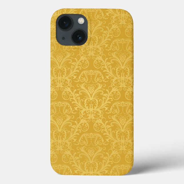 Luxury Golden Floral Wallpaper Case-Mate iPhone Case (Back)