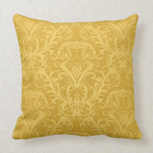 Luxury Golden Floral Wallpaper Cushion