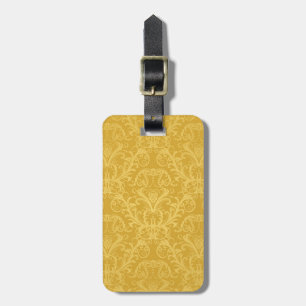 Luxury Golden Floral Wallpaper Luggage Tag