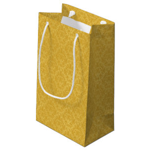 Luxury Golden Floral Wallpaper Small Gift Bag