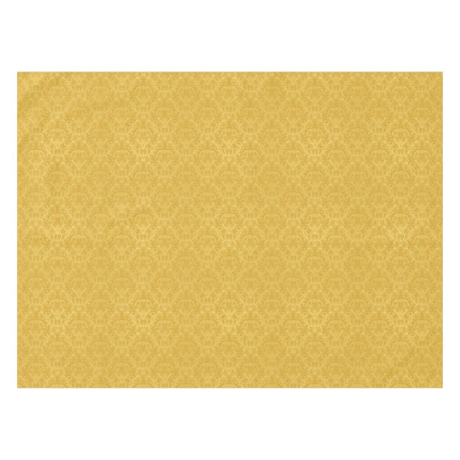 Luxury Golden Floral Wallpaper Tablecloth (Front (Horizontal))