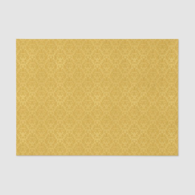 Luxury Golden Floral Wallpaper Tissue Paper (Front)