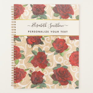  Luxury Golden Flowers Elegant Chic Classy Custom  Planner