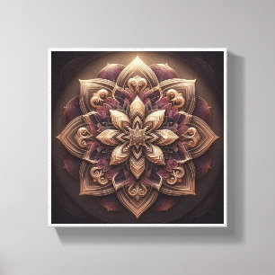 Luxury Golden Forest Abstract - Modern Architectur Canvas Print