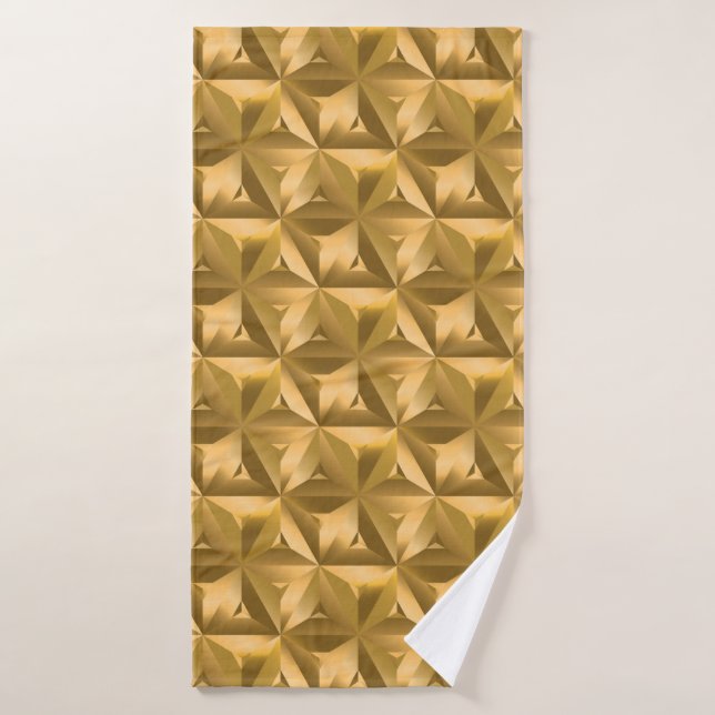 Luxury golden geometric seamless pattern bath towel (Bath Towel)