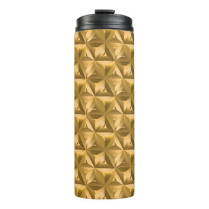Luxury golden geometric seamless pattern thermal tumbler