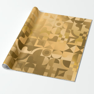 Luxury golden geometric seamless pattern wrapping paper