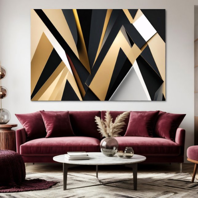 Luxury Golden Geometry Canvas Print (Creator Uploaded)