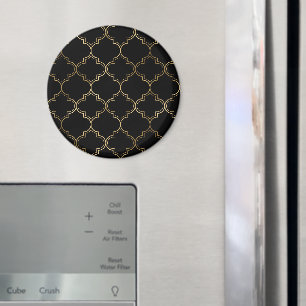 Luxury Golden Islamic Geometric Pattern Motifs Magnet